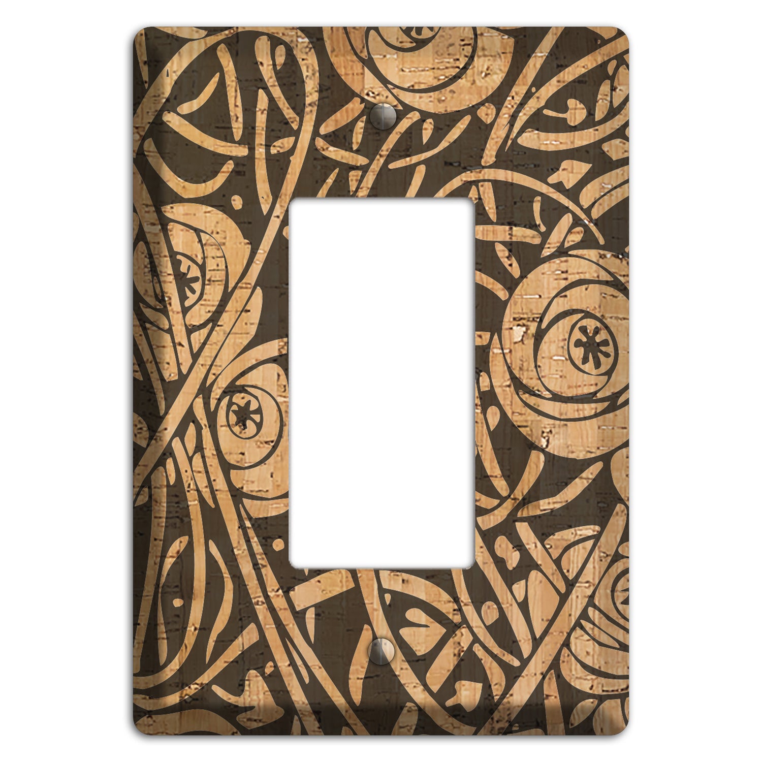 Deco Floral Cork Rocker Wallplate