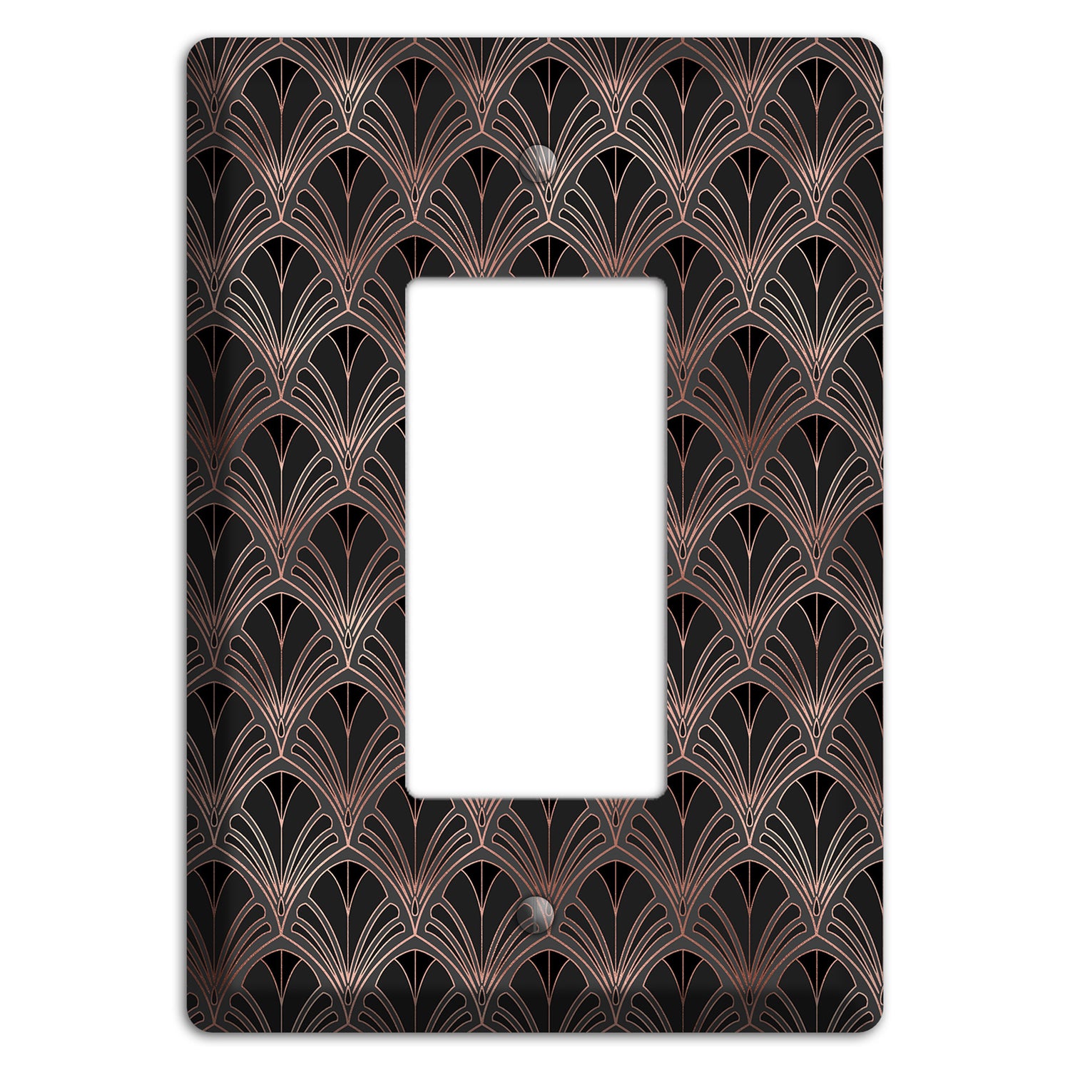 Black and Rose Deco Rocker Wallplate