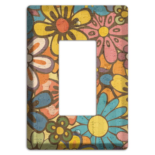 Flower Power Cork Rocker Wallplate