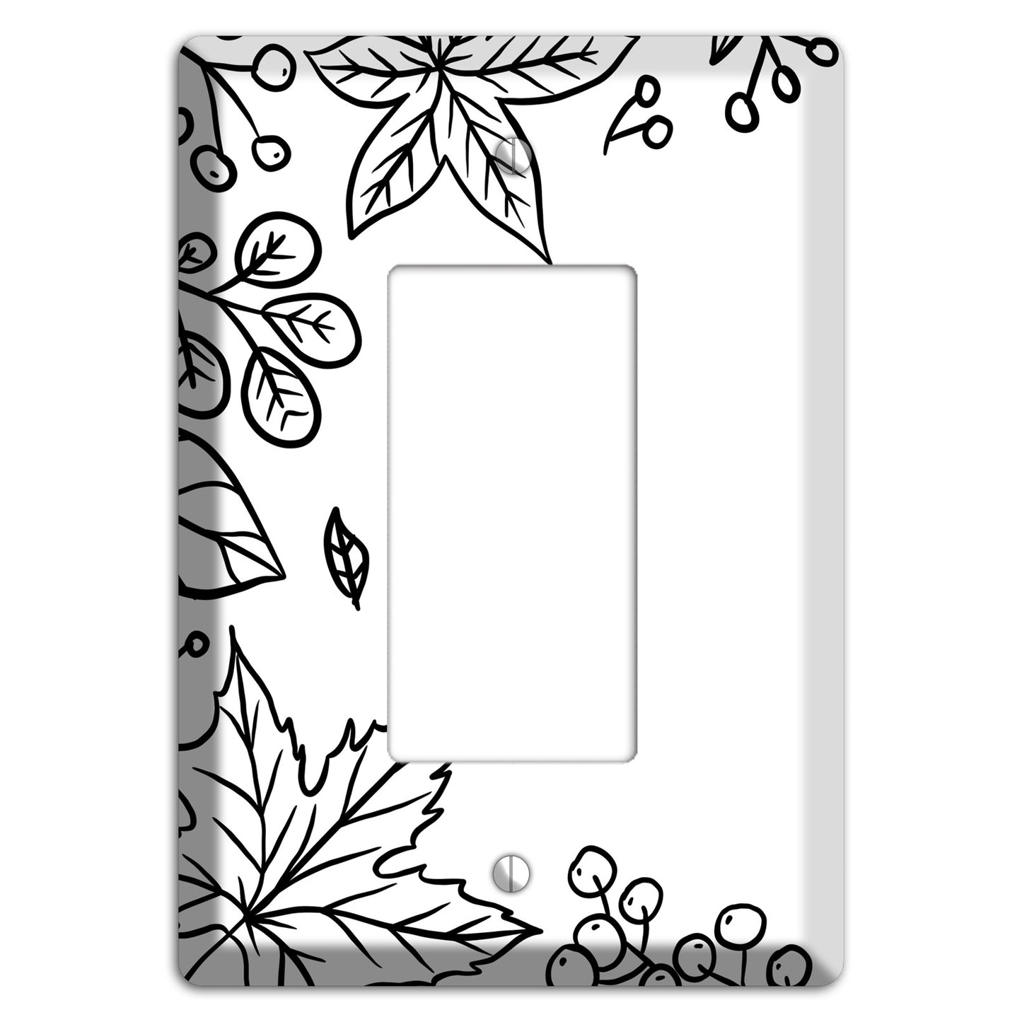 Hand-Drawn Floral 25 Rocker Wallplate