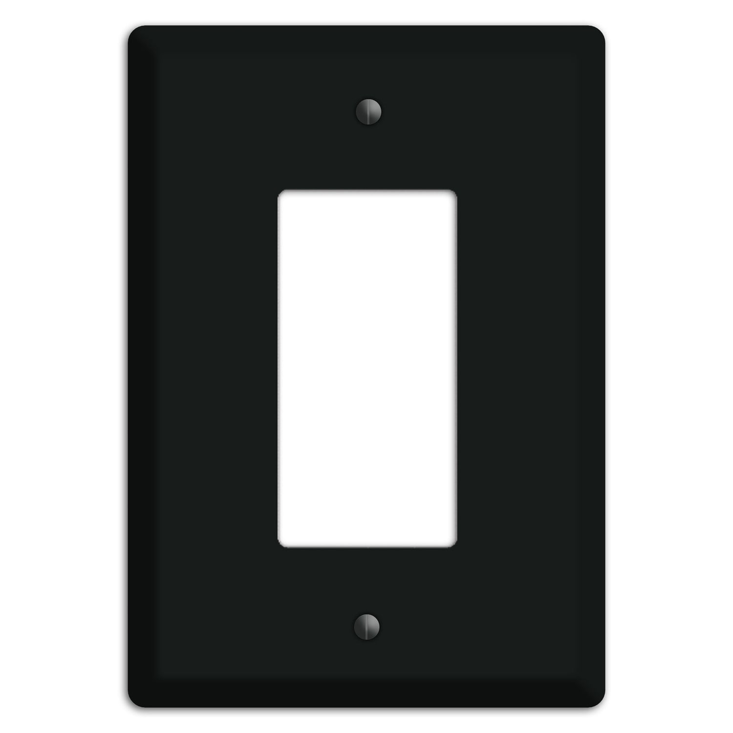 Matte Black Metal Rocker Wallplate