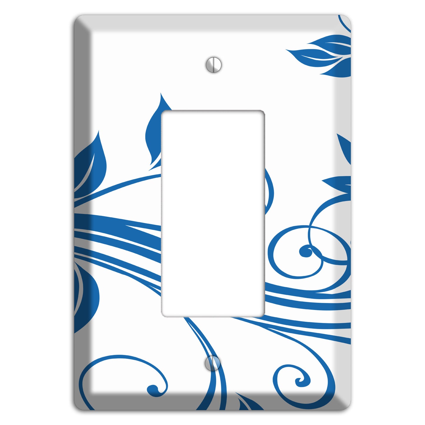 Black and White Sprig Rocker Wallplate