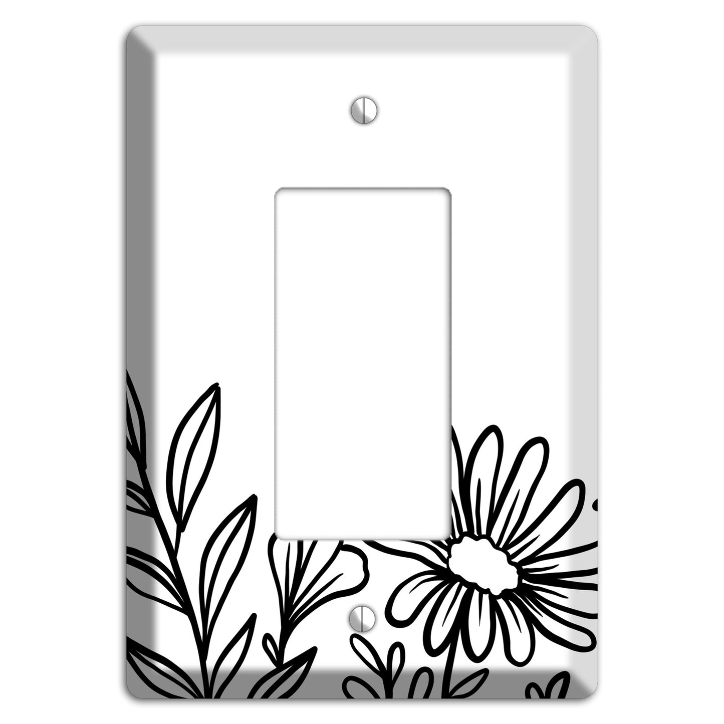 Hand-Drawn Floral 10 Rocker Wallplate