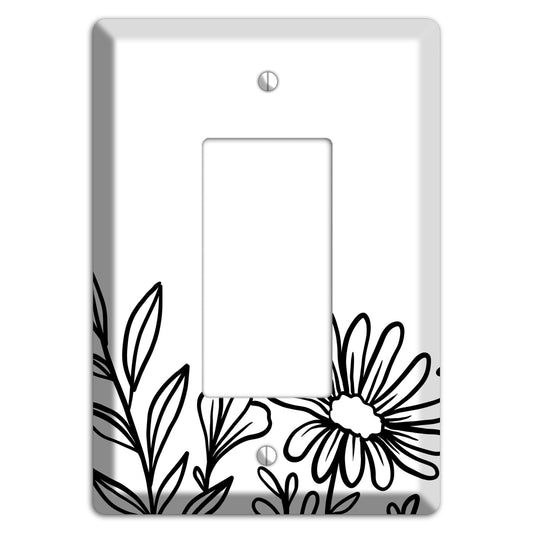 Hand-Drawn Floral 10 Rocker Wallplate