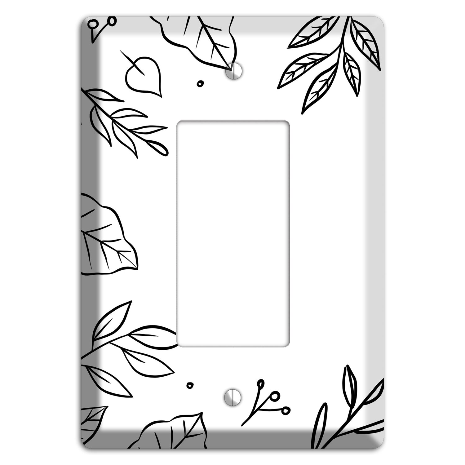 Hand-Drawn Floral 33 Rocker Wallplate