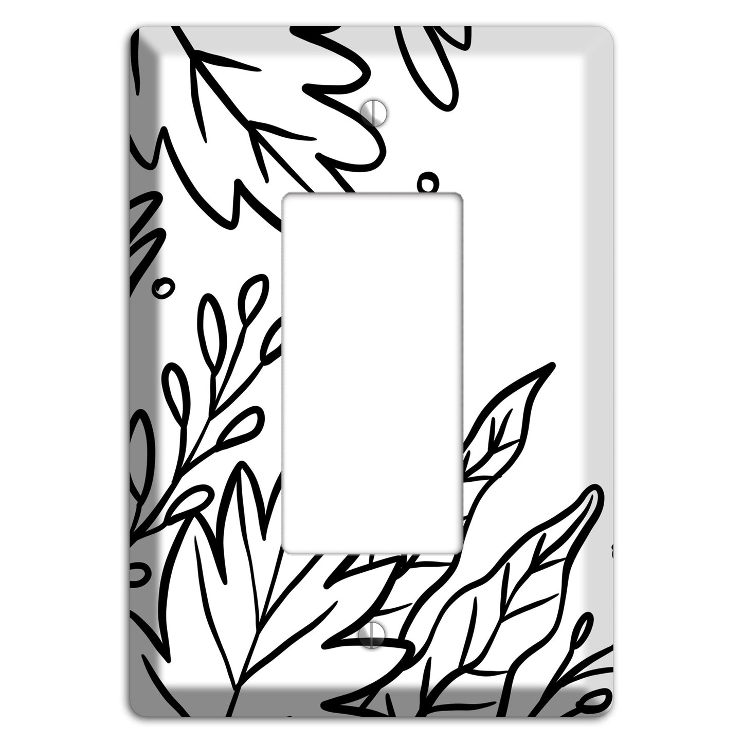 Hand-Drawn Floral 12 Rocker Wallplate