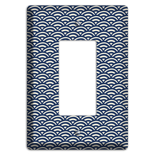 Navy Scallop Print Rocker Wallplate