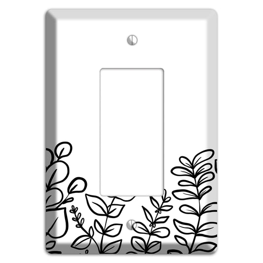 Hand-Drawn Floral 13 Rocker Wallplate