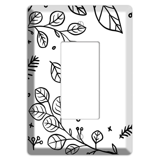 Hand-Drawn Floral 26 Rocker Wallplate