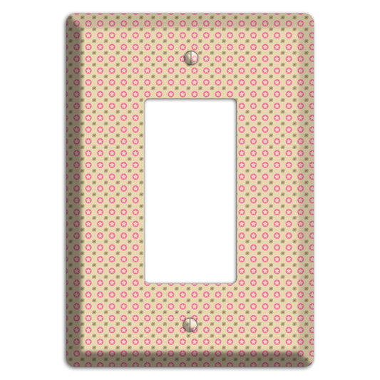 Beige with Pink Stars Rocker Wallplate