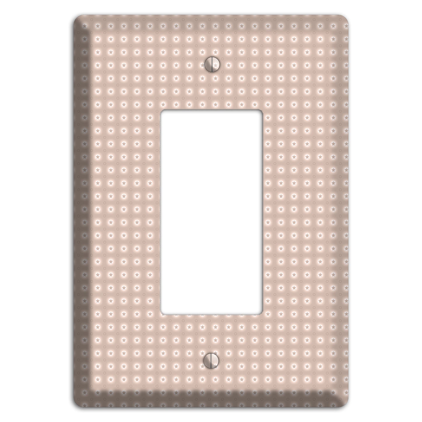 Beige with Circled Stars Rocker Wallplate