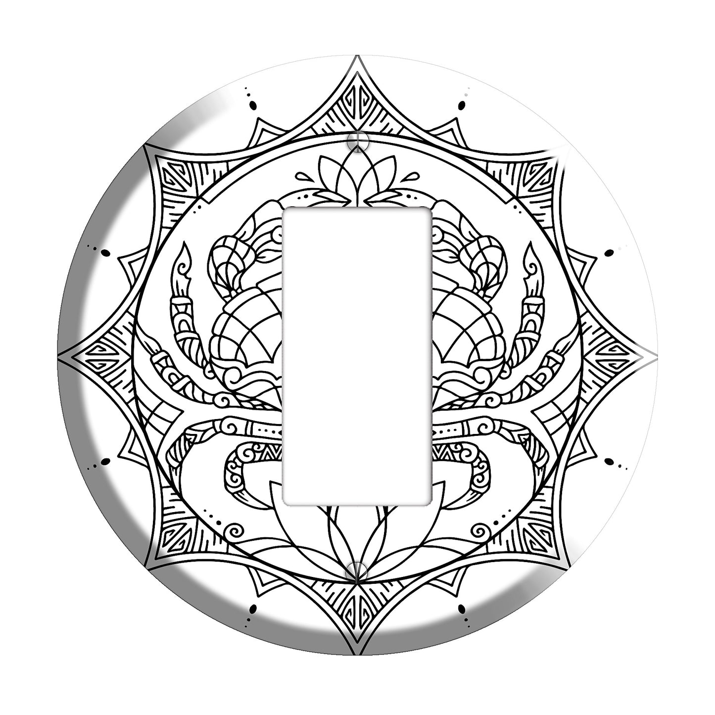 Crab Mandala Rocker Wallplate