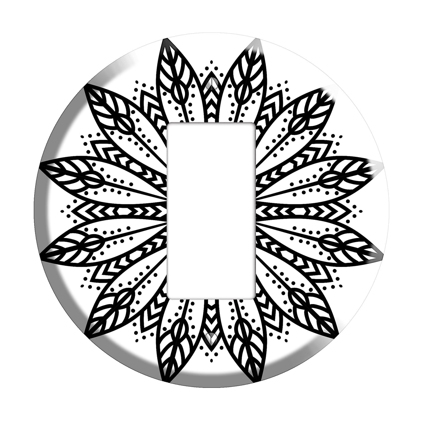 Feather Mandala Rocker Wallplate