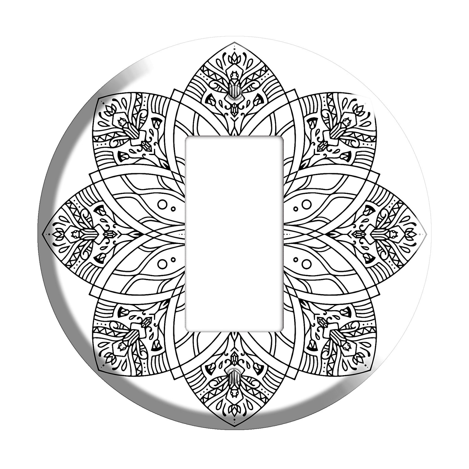 Floral Scarab Mandala Rocker Wallplate