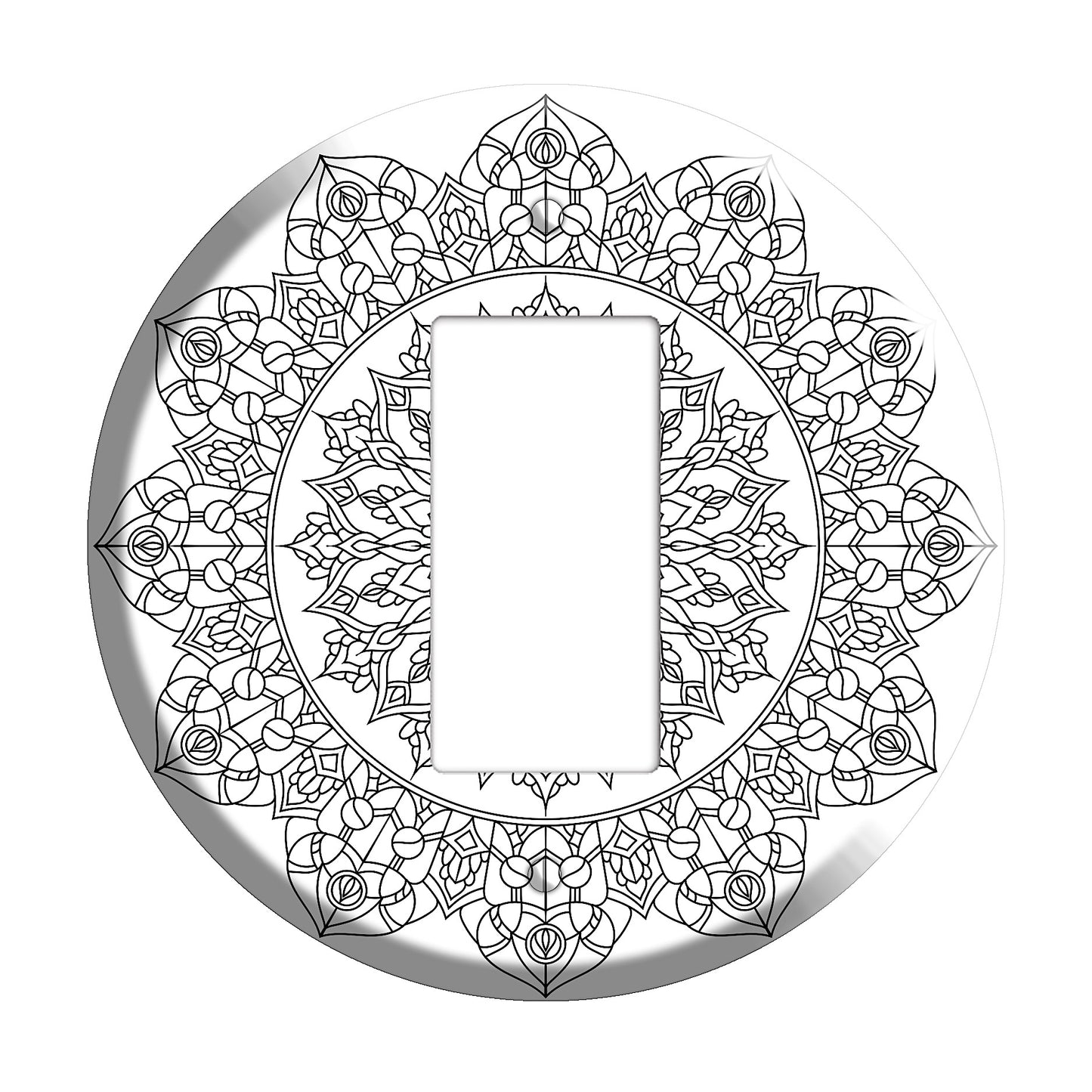 Delicate Mandala A Rocker Wallplate