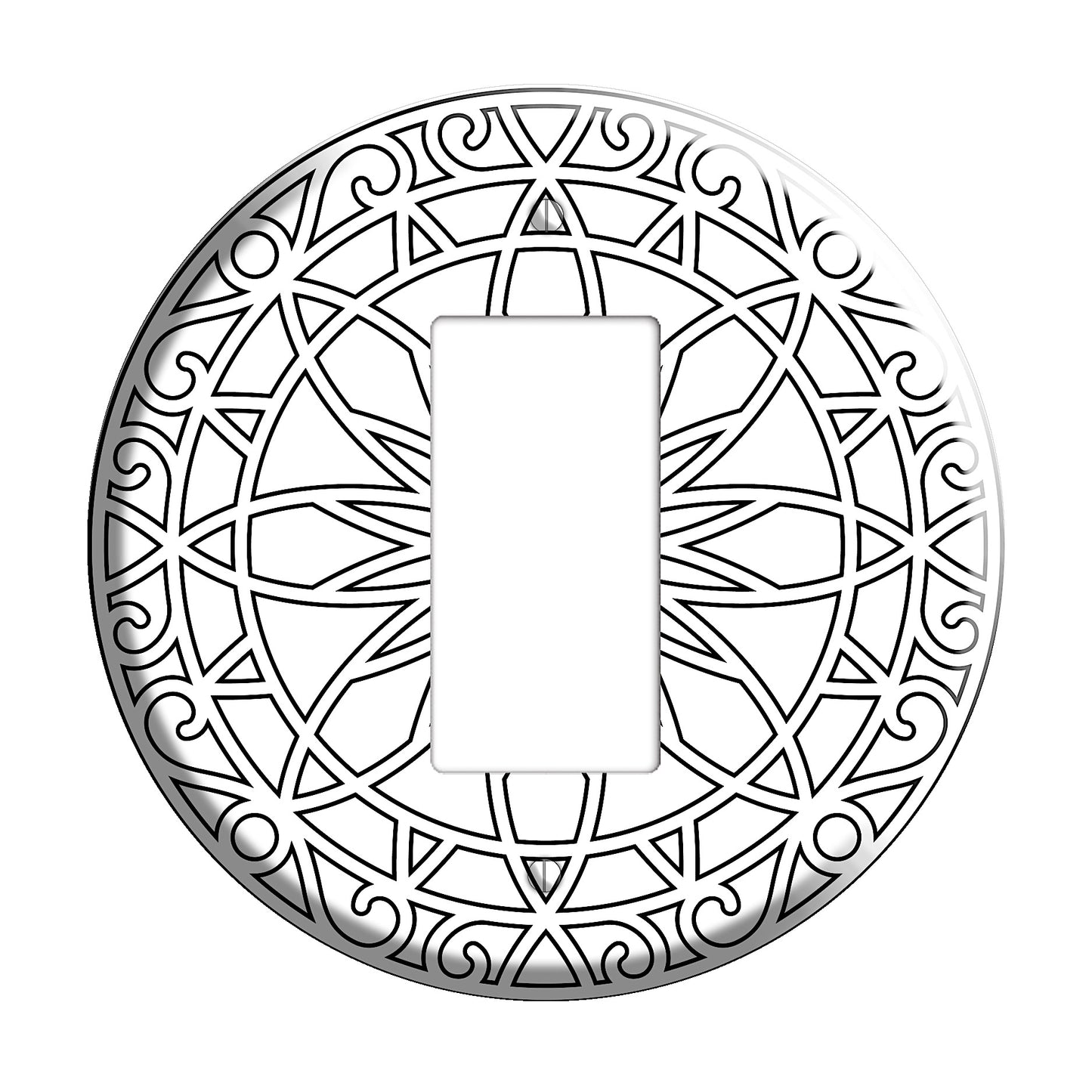 Iron Mandala D Rocker Wallplate