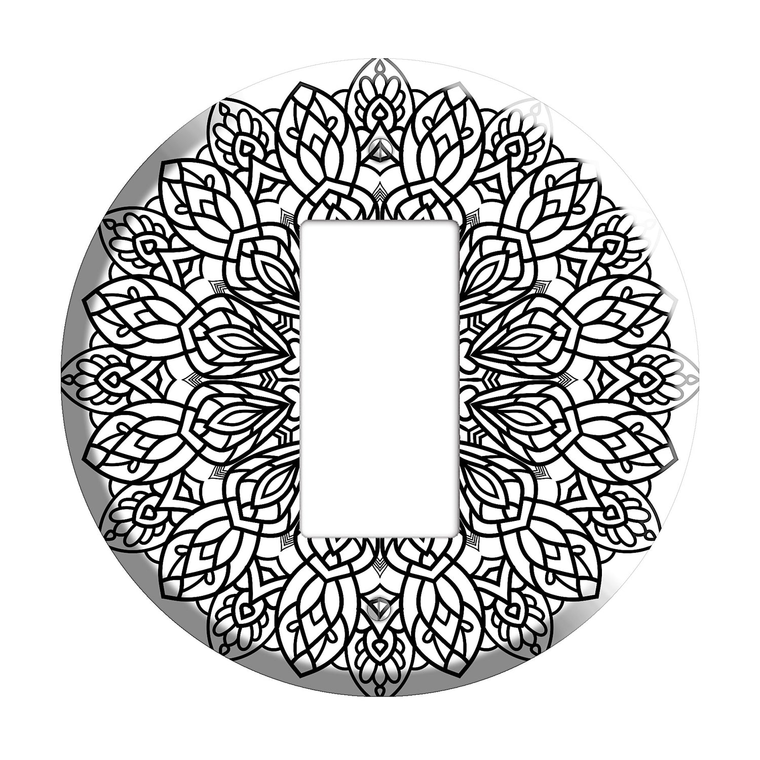 Floral Mandala Rocker Wallplate