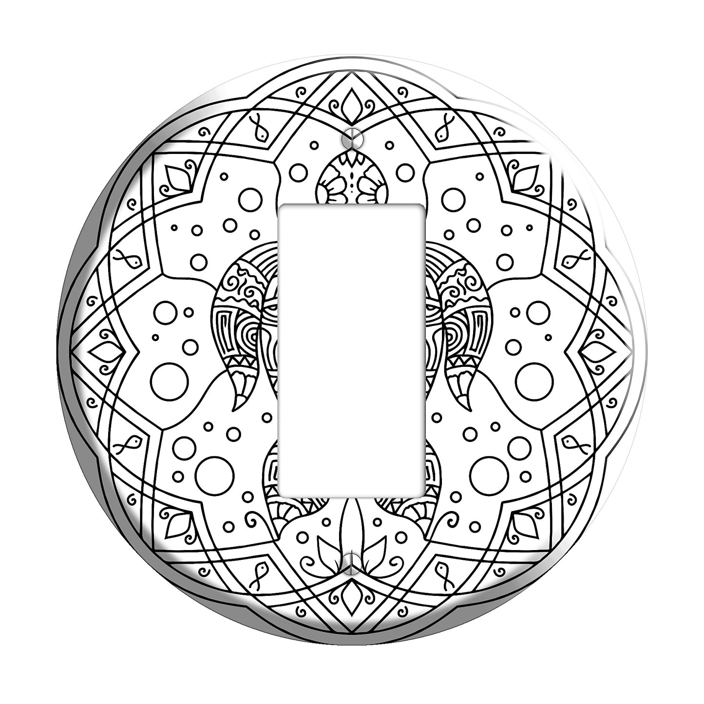 Turtle Mandala Rocker Wallplate