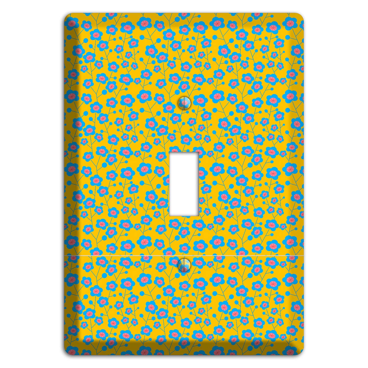 Yellow Blue Pink Calico Cover Plates