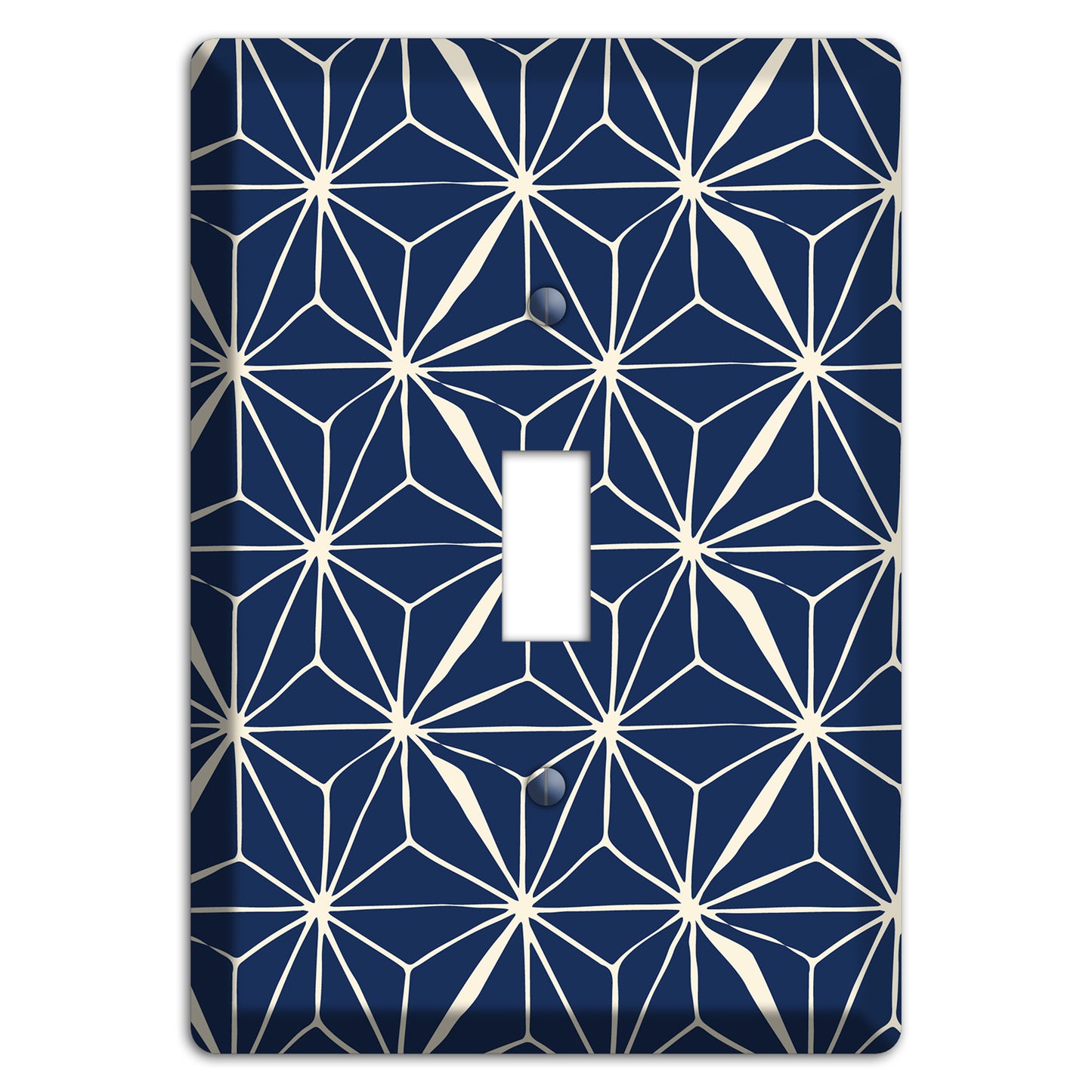 Navy Geometric Tile Cover Plates