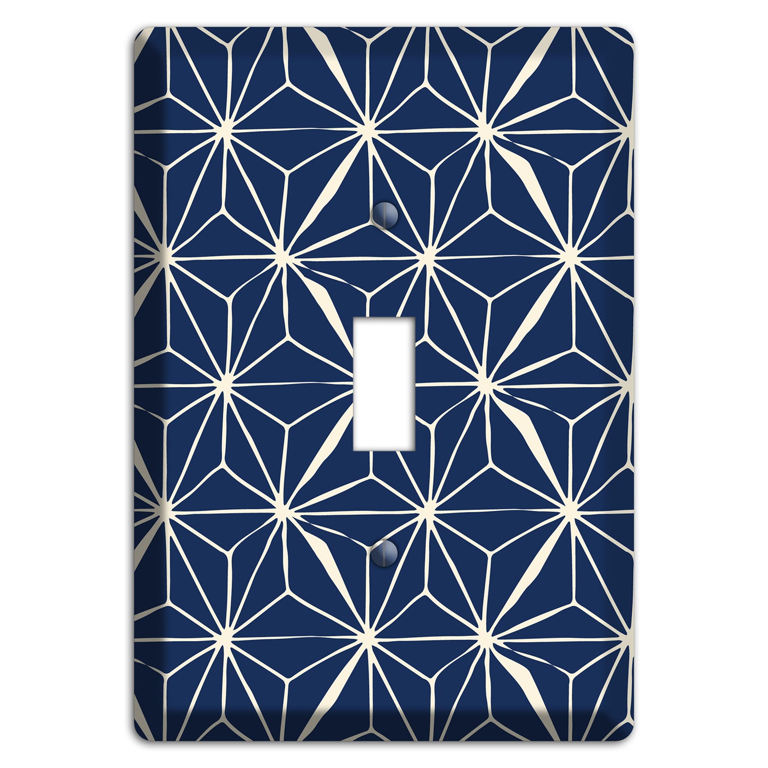 Navy Geometric Tile Cover Plates