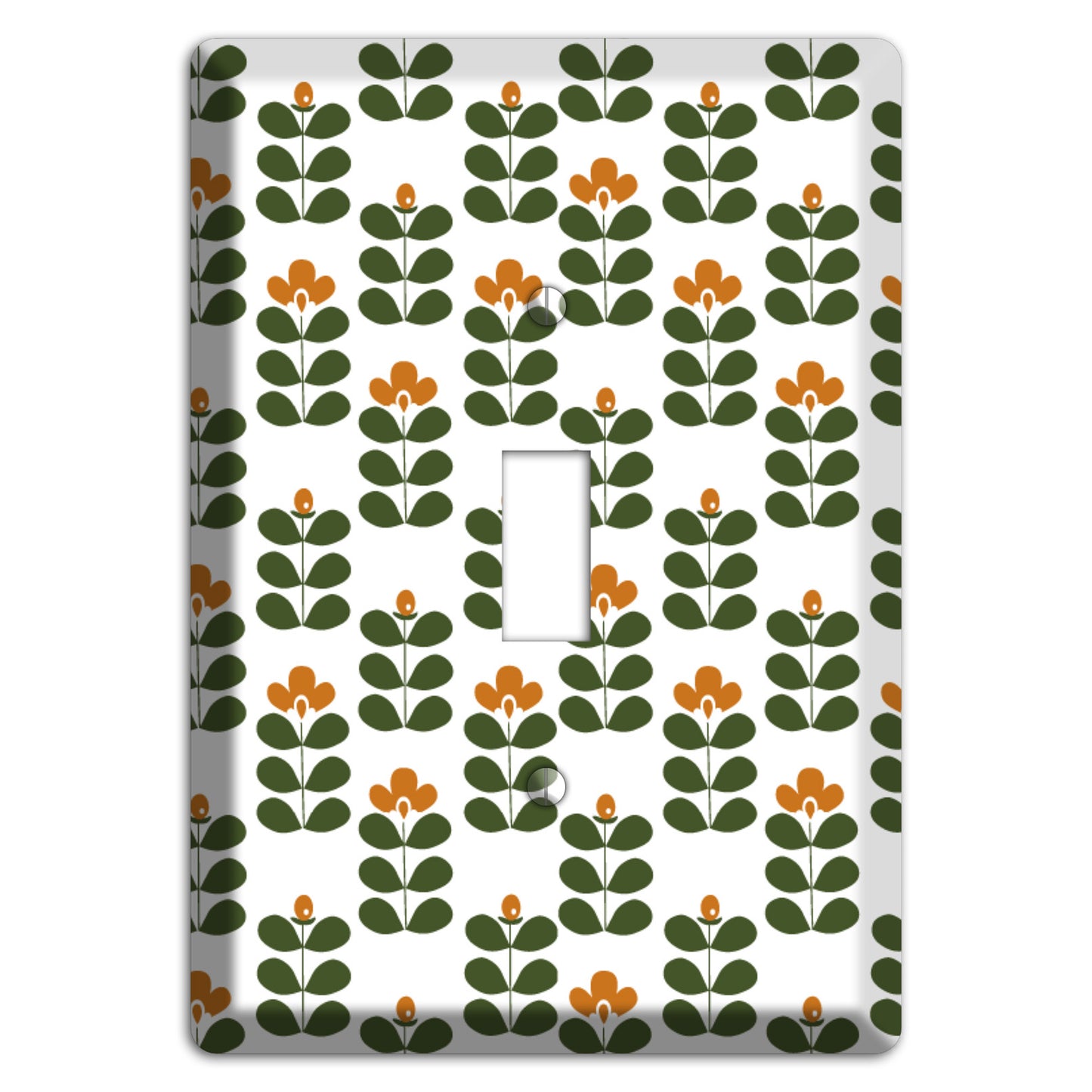 Umber Deco Floral Half Drop Cover Plates