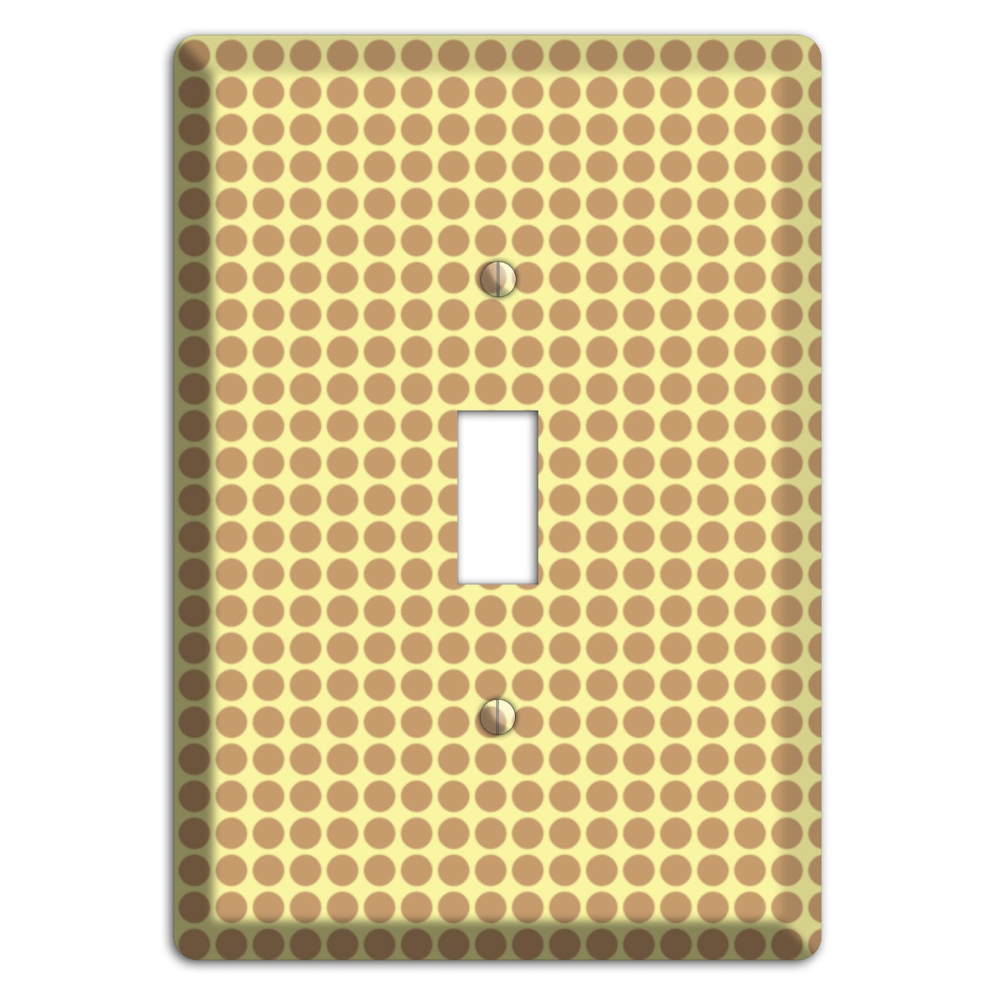 Yellow with Light Brown Tiled Small Dots Cover Plates