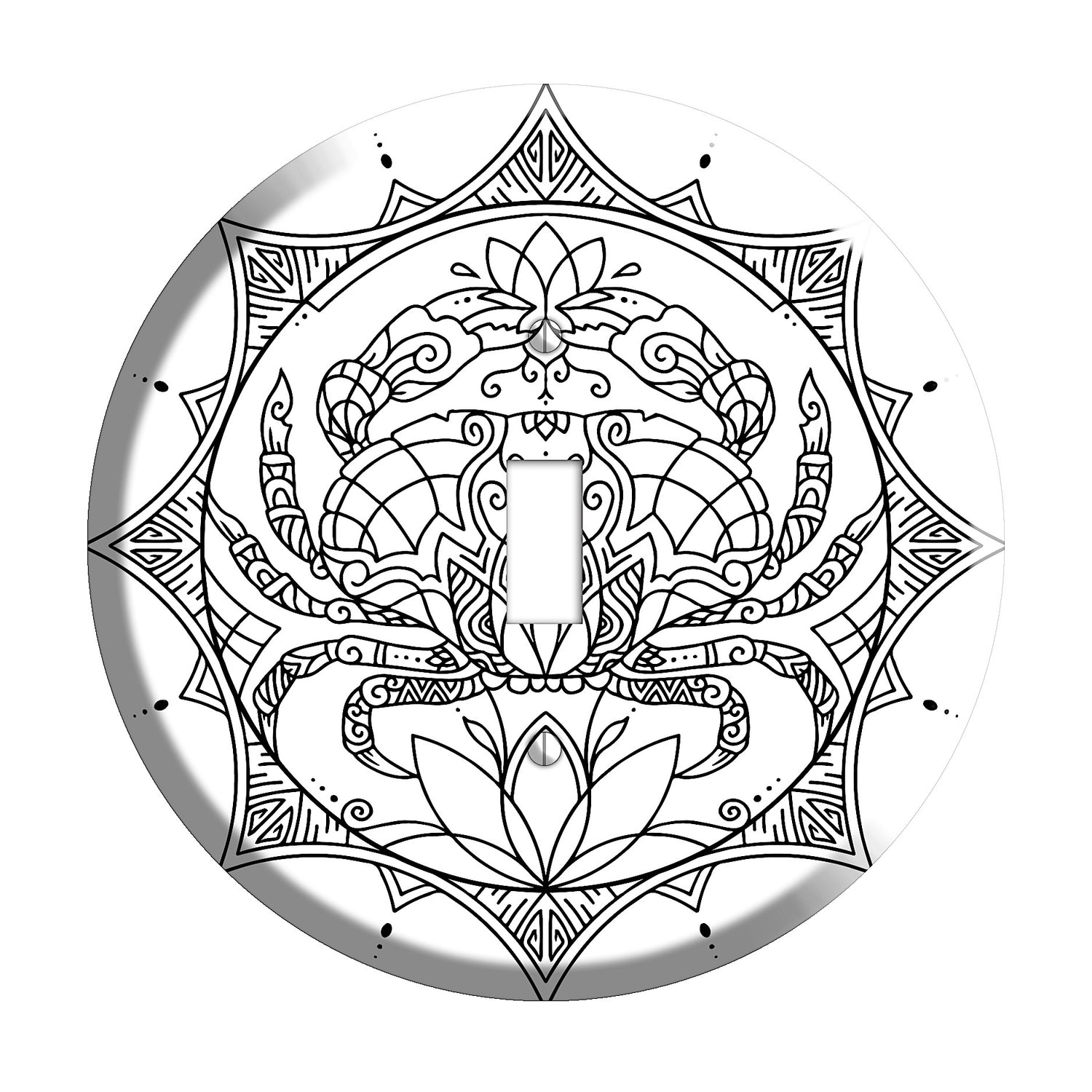 Crab Mandala Cover Plates