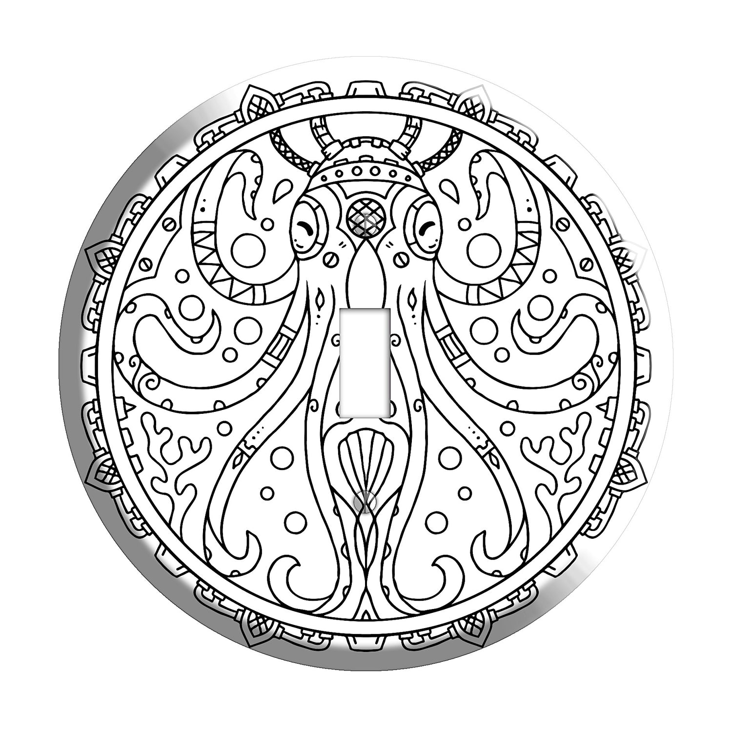 Octopus Mandala Cover Plates