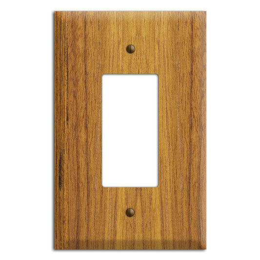 Teak Wood Single Rocker Cover Plate:Wallplates.com