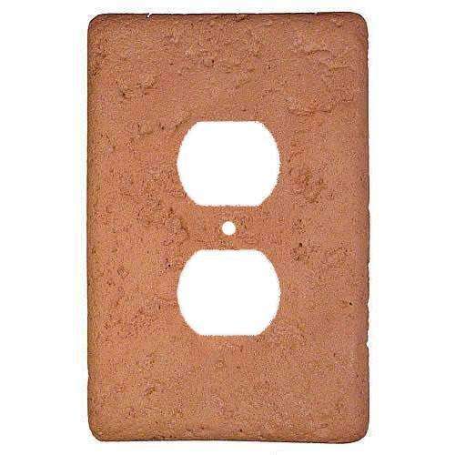 Terra Cotta Stone Duplex Wallplate:Wallplatesonline.com