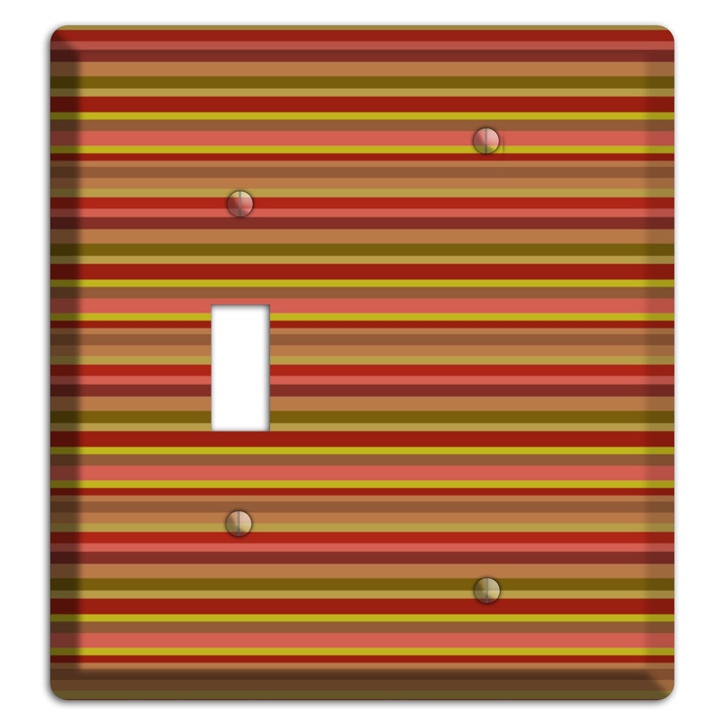 Multi Red Horizontal Stripes Toggle / Blank Wallplate