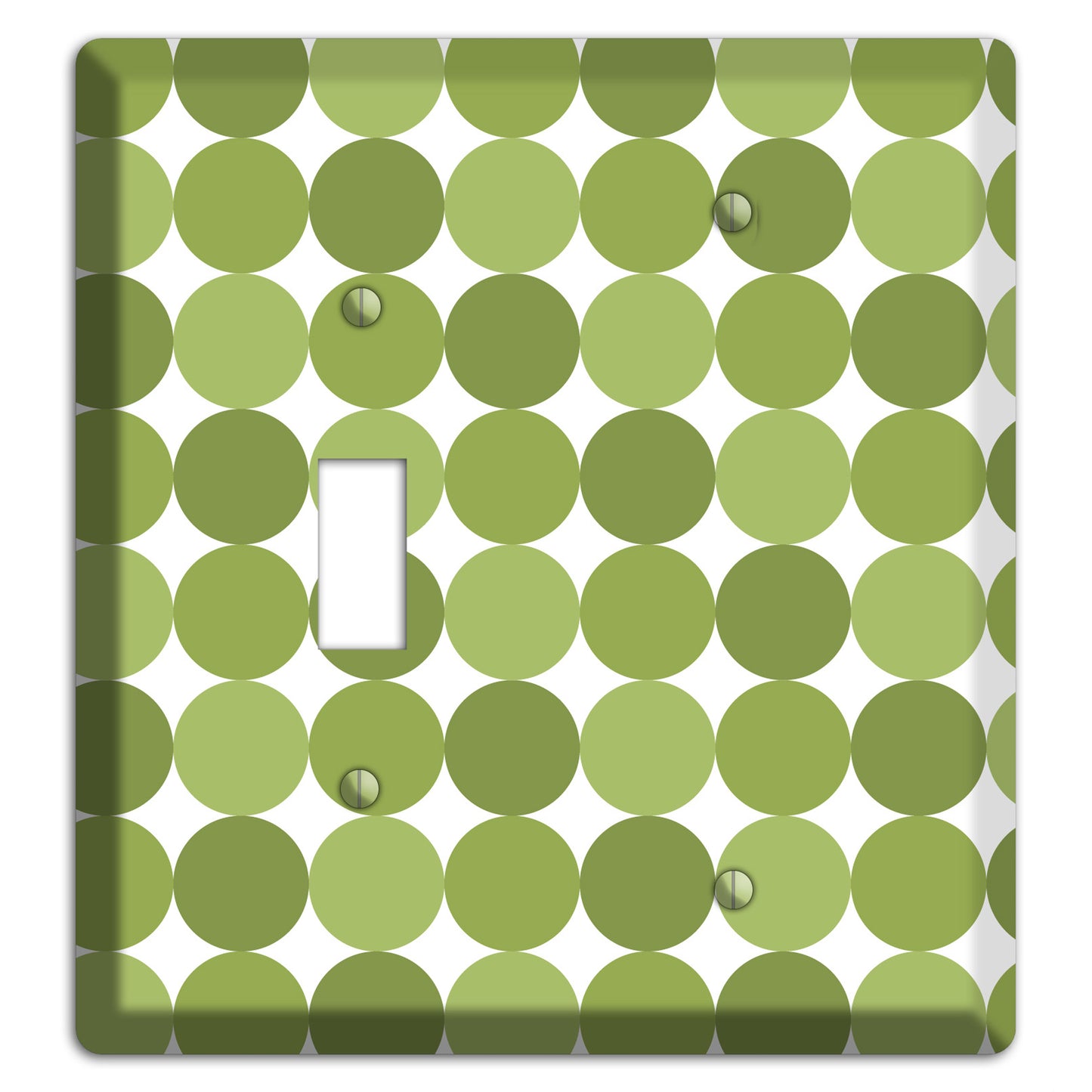 Multi Olive Tiled Dots Toggle / Blank Wallplate