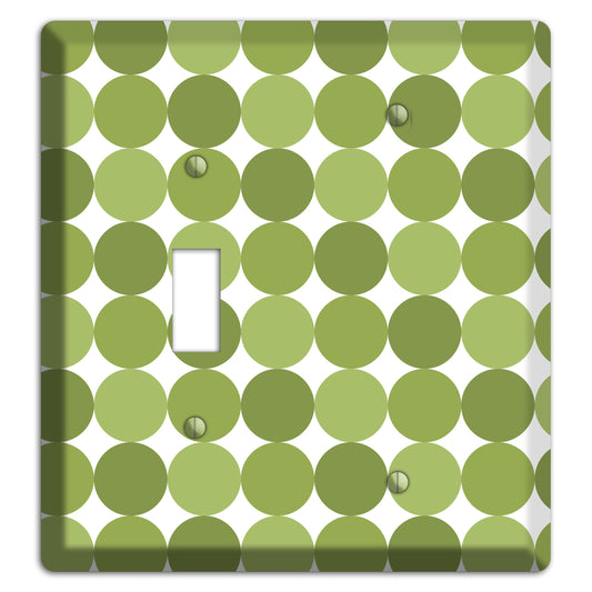 Multi Olive Tiled Dots Toggle / Blank Wallplate