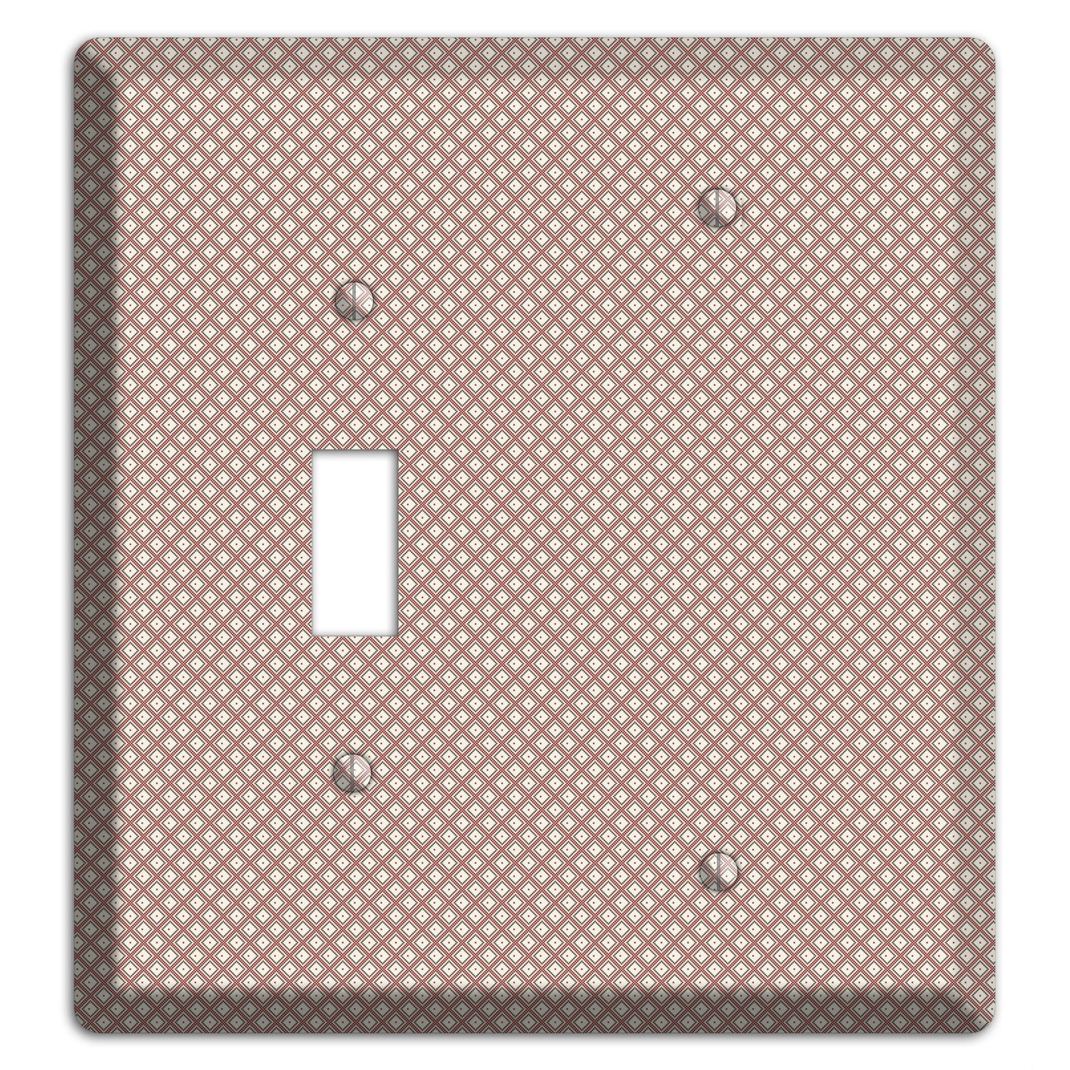 Light Brown and Beige Diamonds Toggle / Blank Wallplate