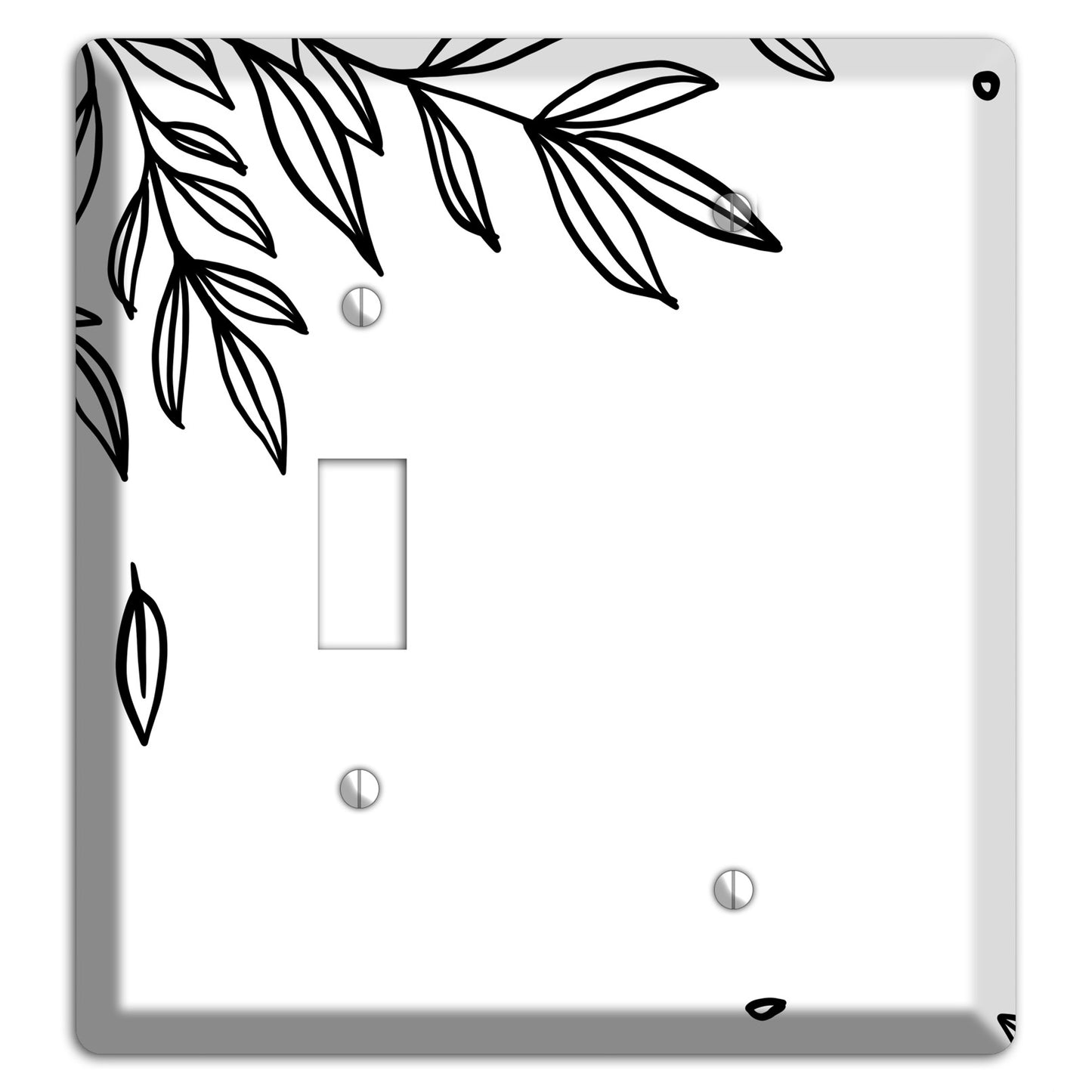 Hand-Drawn Floral 3 Toggle / Blank Wallplate