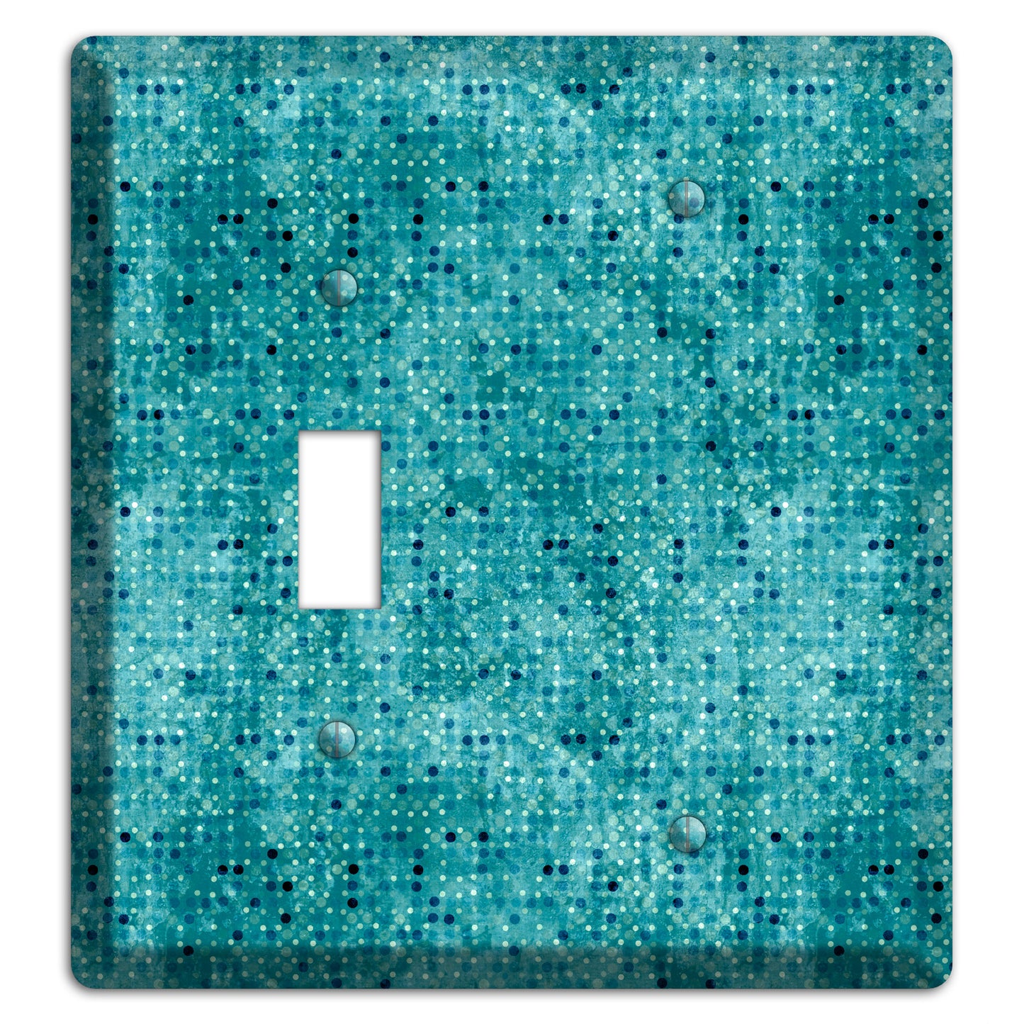 Turquoise Grunge Small Tile Toggle / Blank Wallplate