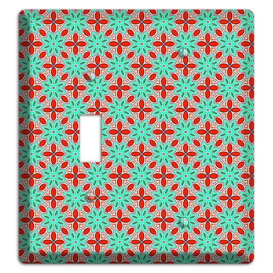 Green and Red Foulard 2 Toggle / Blank Wallplate