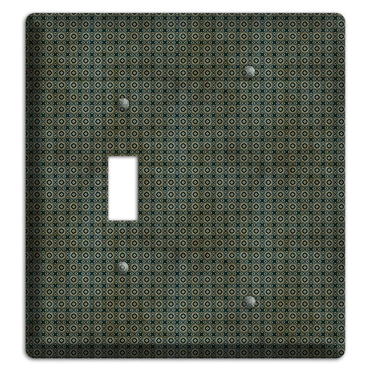 Dark Green Grunge Tiny Tiled Tapestry Toggle / Blank Wallplate