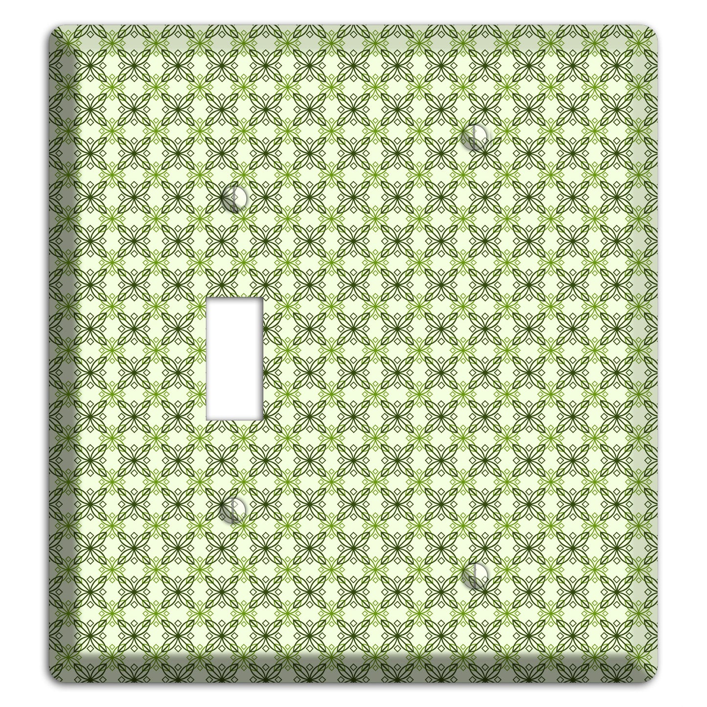 Multi Green Overlain Foulard Toggle / Blank Wallplate