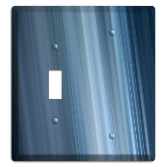 Dusty Blue Ray of Light 2 Toggle / Blank Wallplate