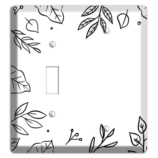 Hand-Drawn Floral 33 Toggle / Blank Wallplate