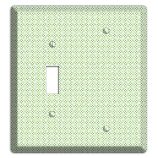 Light Green Tiny Geometric Toggle / Blank Wallplate