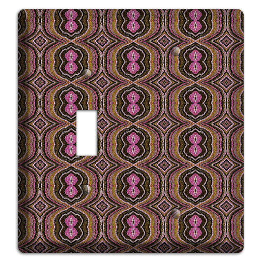 Pink and Brown Tapestry Toggle / Blank Wallplate