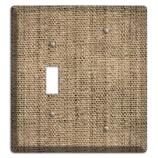 Donkey Brown Burlap Toggle / Blank Wallplate