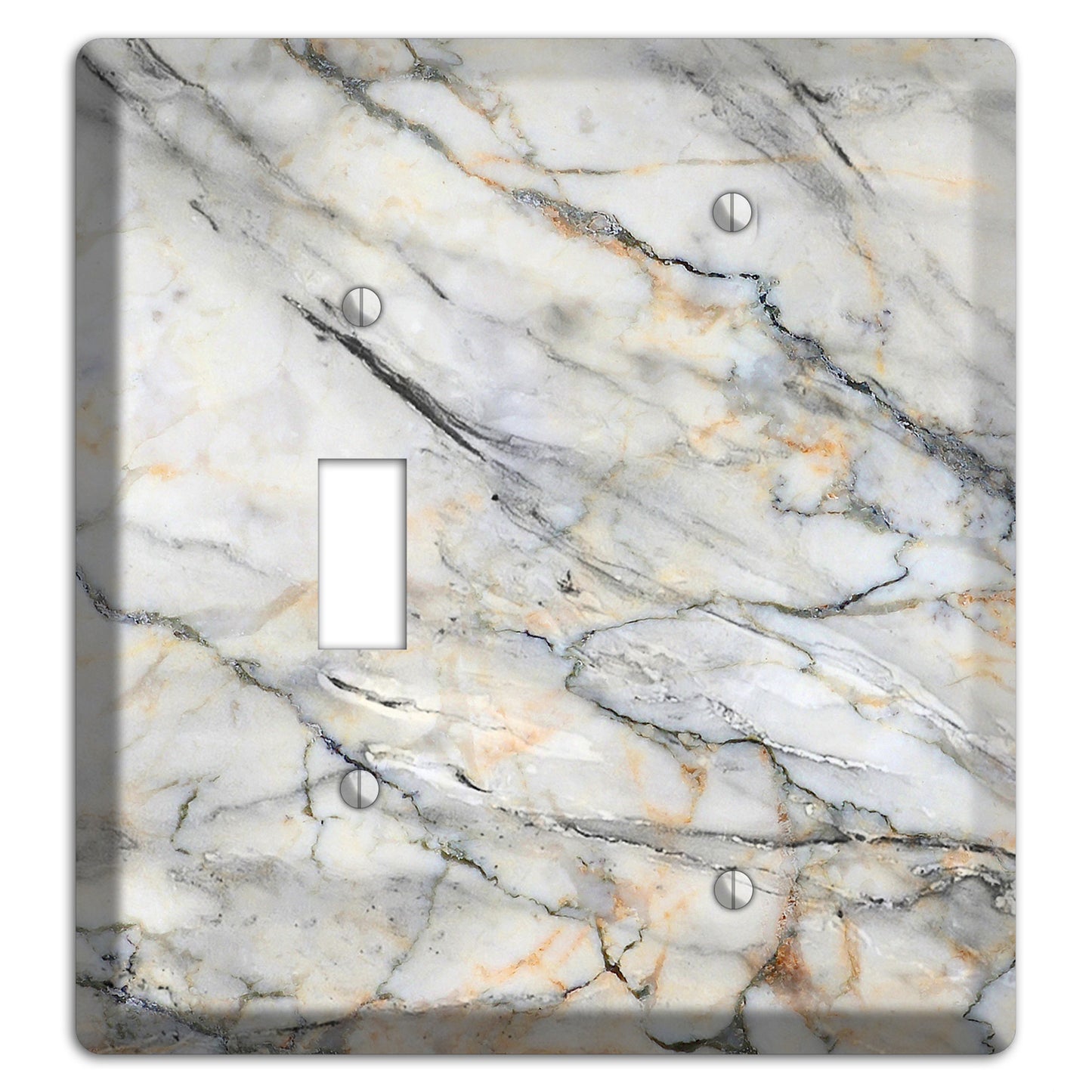 Roman Coffee Marble Toggle / Blank Wallplate