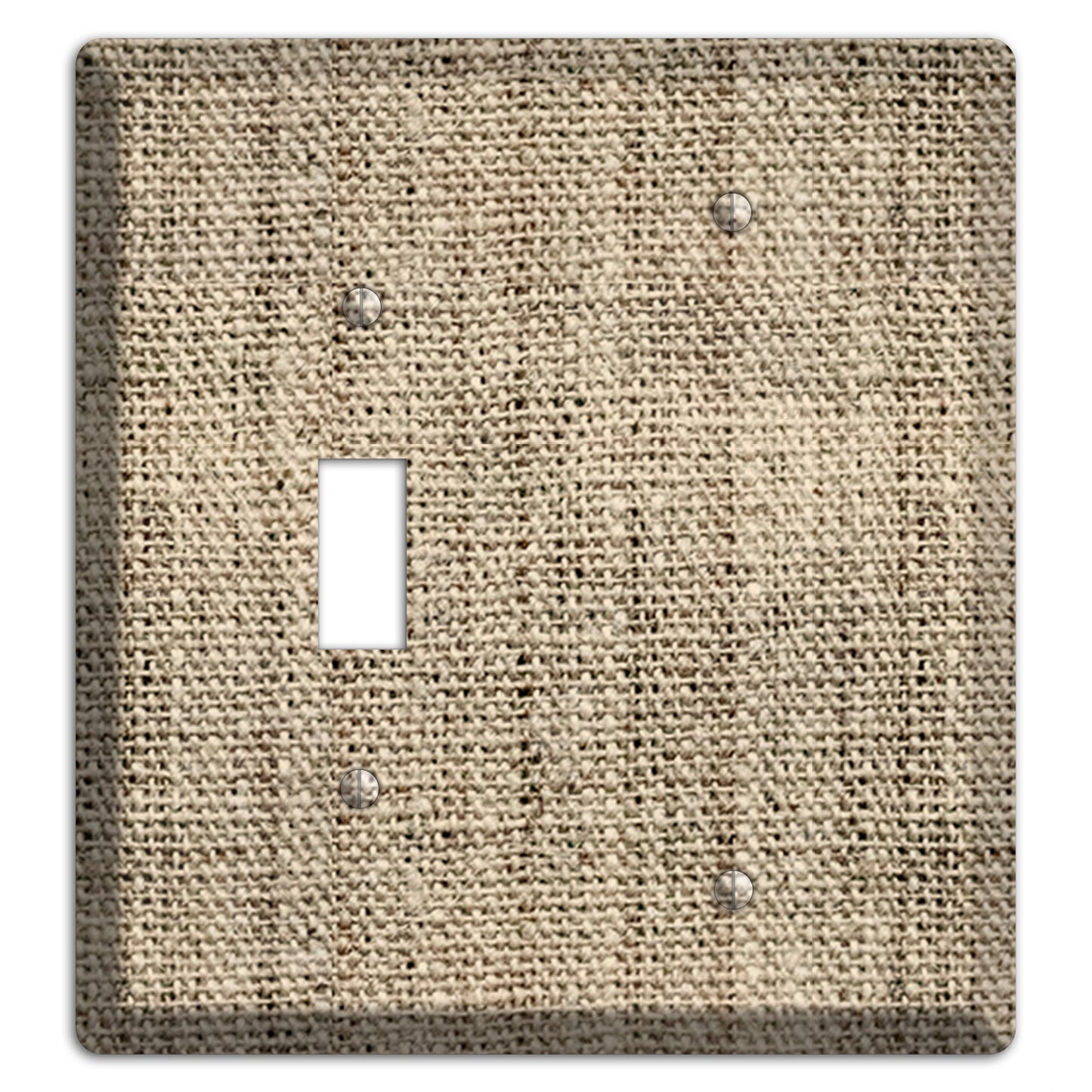 Hillary Burlap Toggle / Blank Wallplate