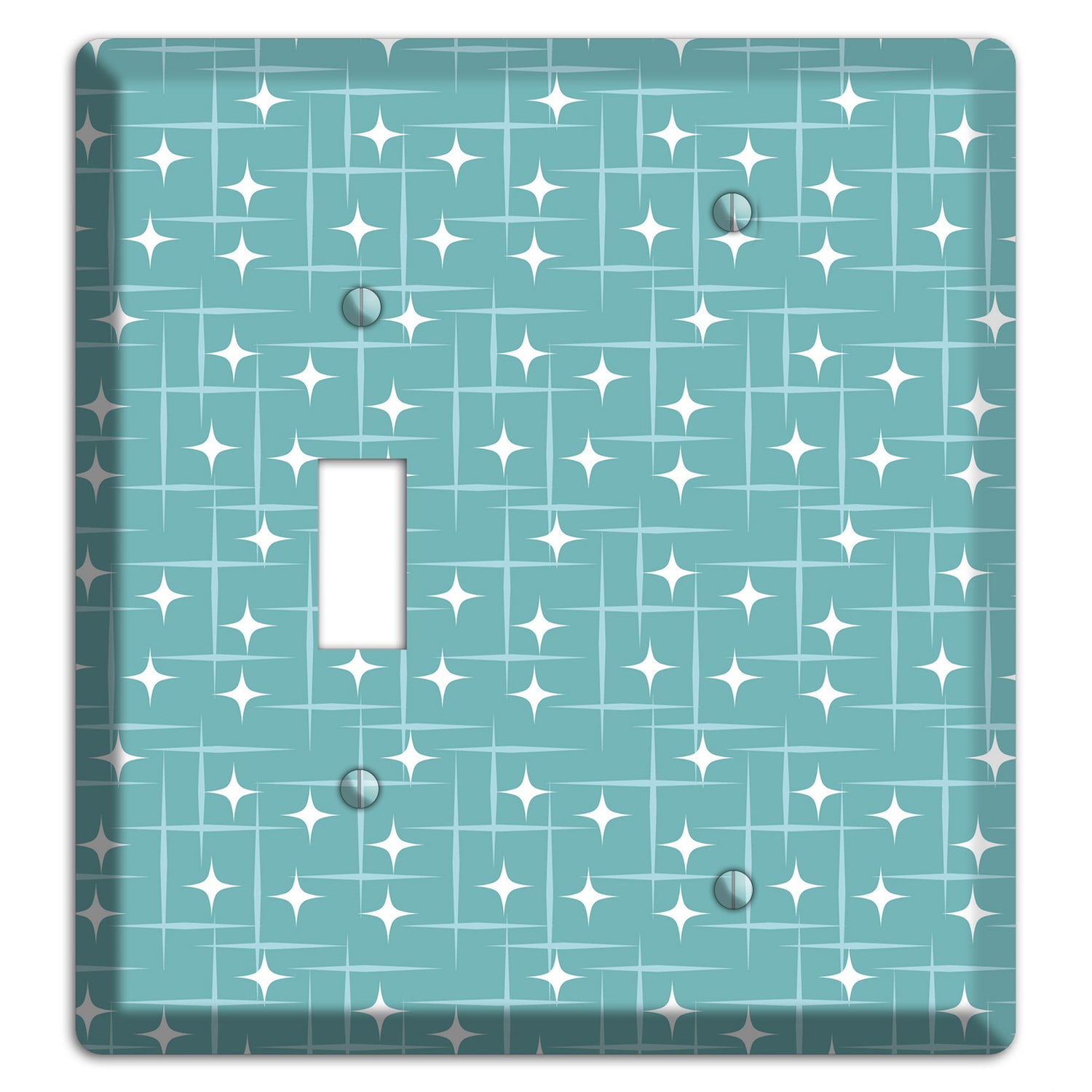 Blue Star Burst Toggle / Blank Wallplate