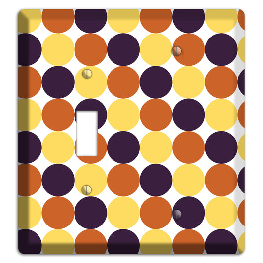 Yellow Umber Black Dots Toggle / Blank Wallplate