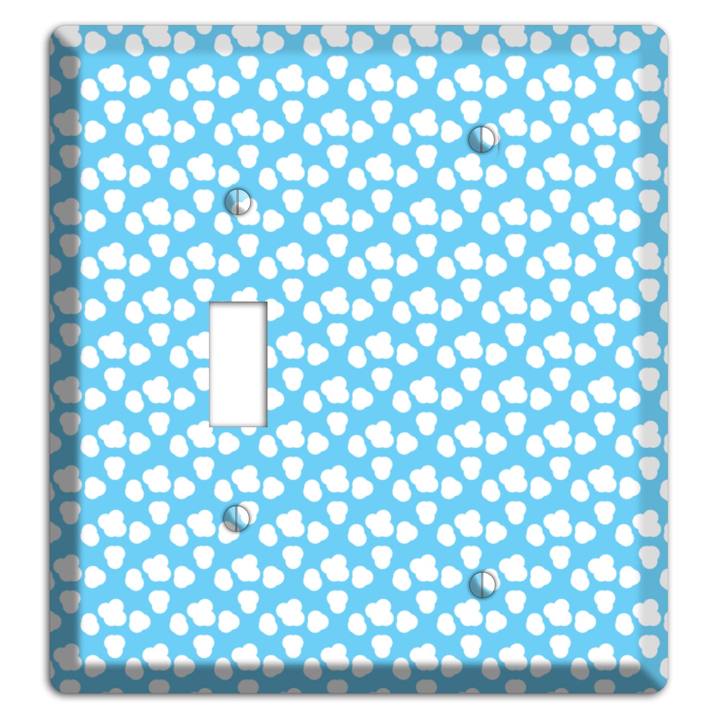 Blue Small Clouds Toggle / Blank Wallplate